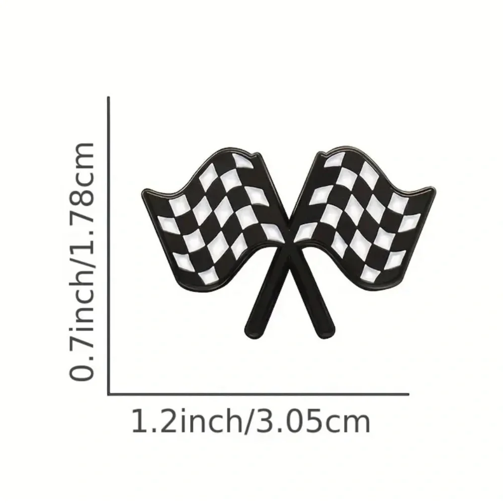 3/$25 Checkered Flags Pin Badge Brooch Unisex Racing Finish Line Flags